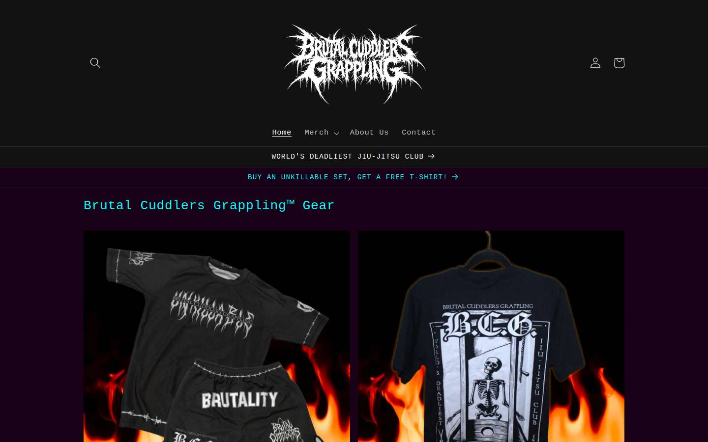 brutalcuddlersgrappling.com homepage screenshot