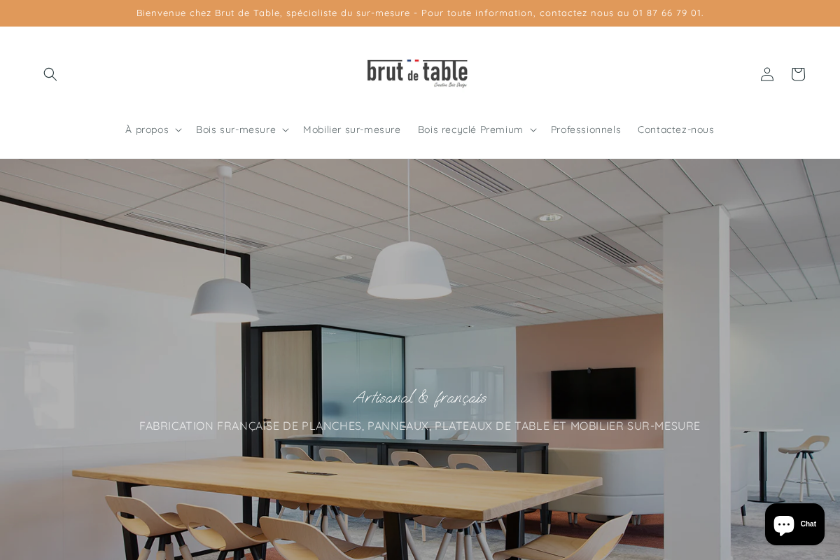 Brut de Table homepage screenshot