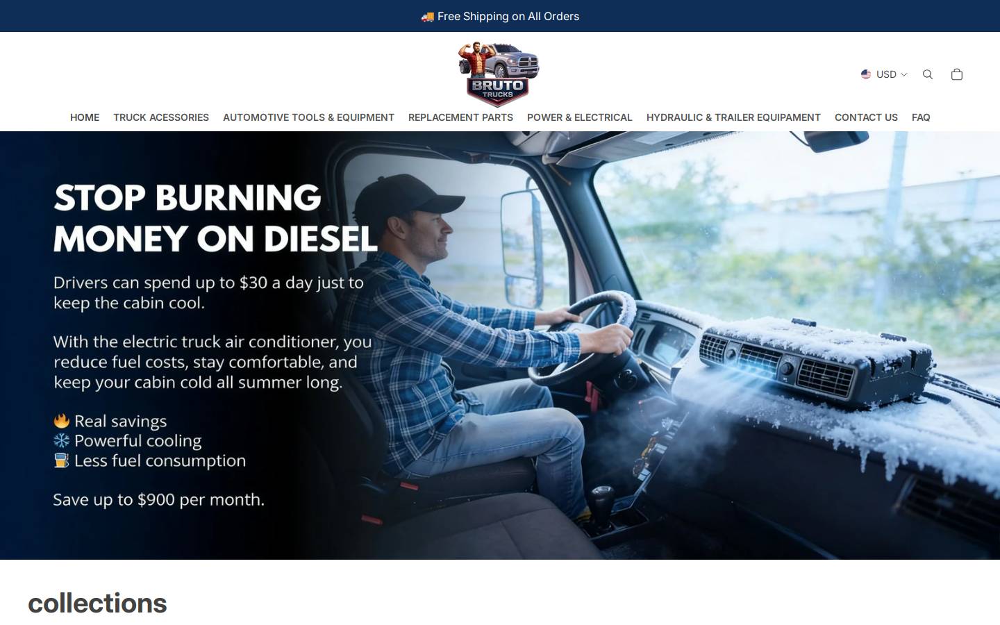 brutotrucks.com homepage screenshot