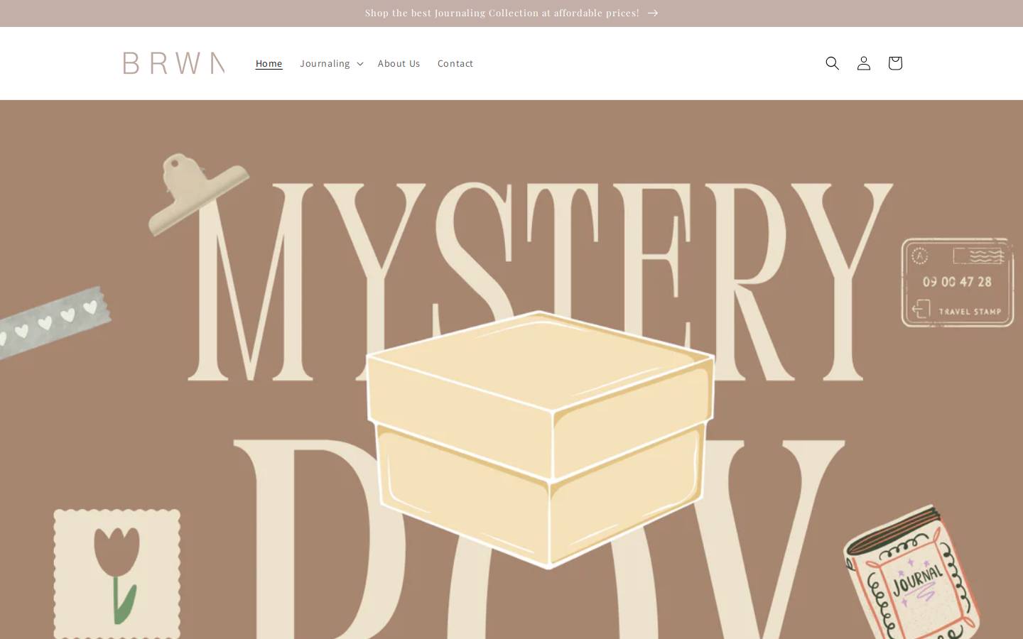 brwnstore.com homepage screenshot