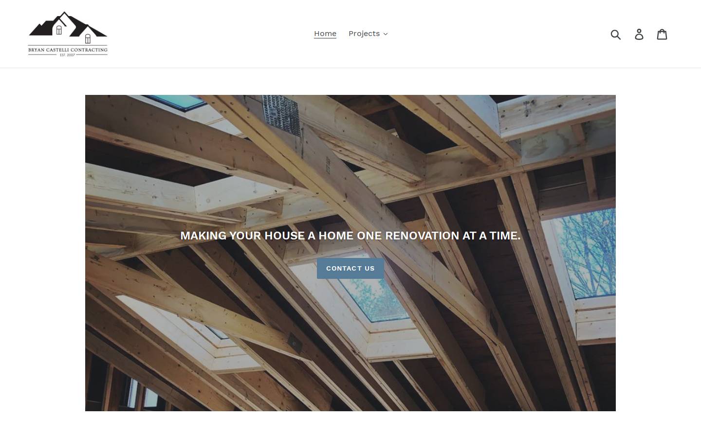 bryancastellicontracting.com homepage screenshot