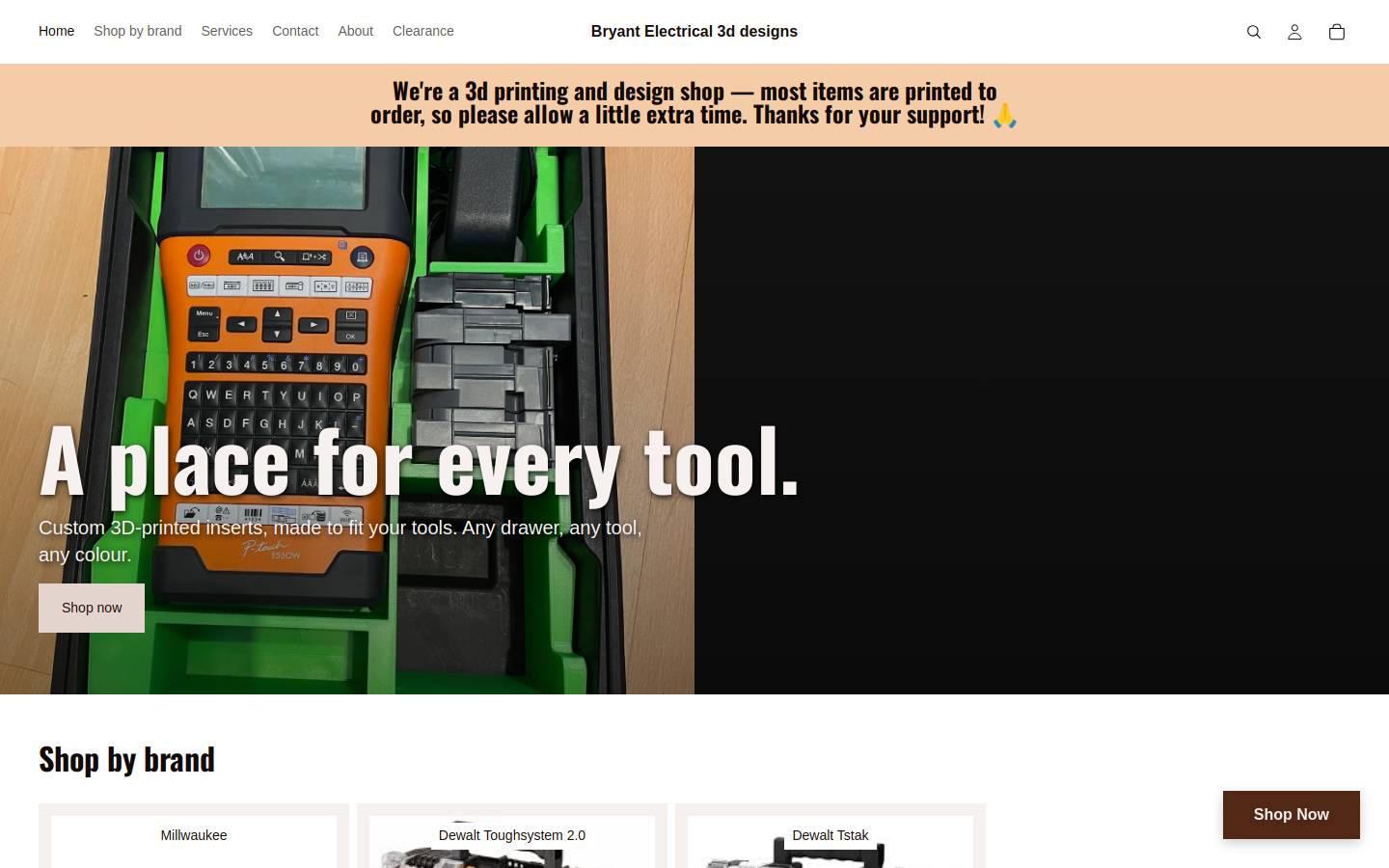 bryantelectrical3ddesigns.com homepage screenshot