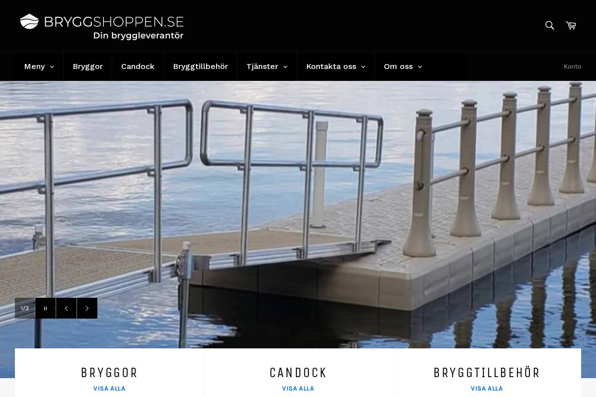 Bryggshoppen homepage screenshot