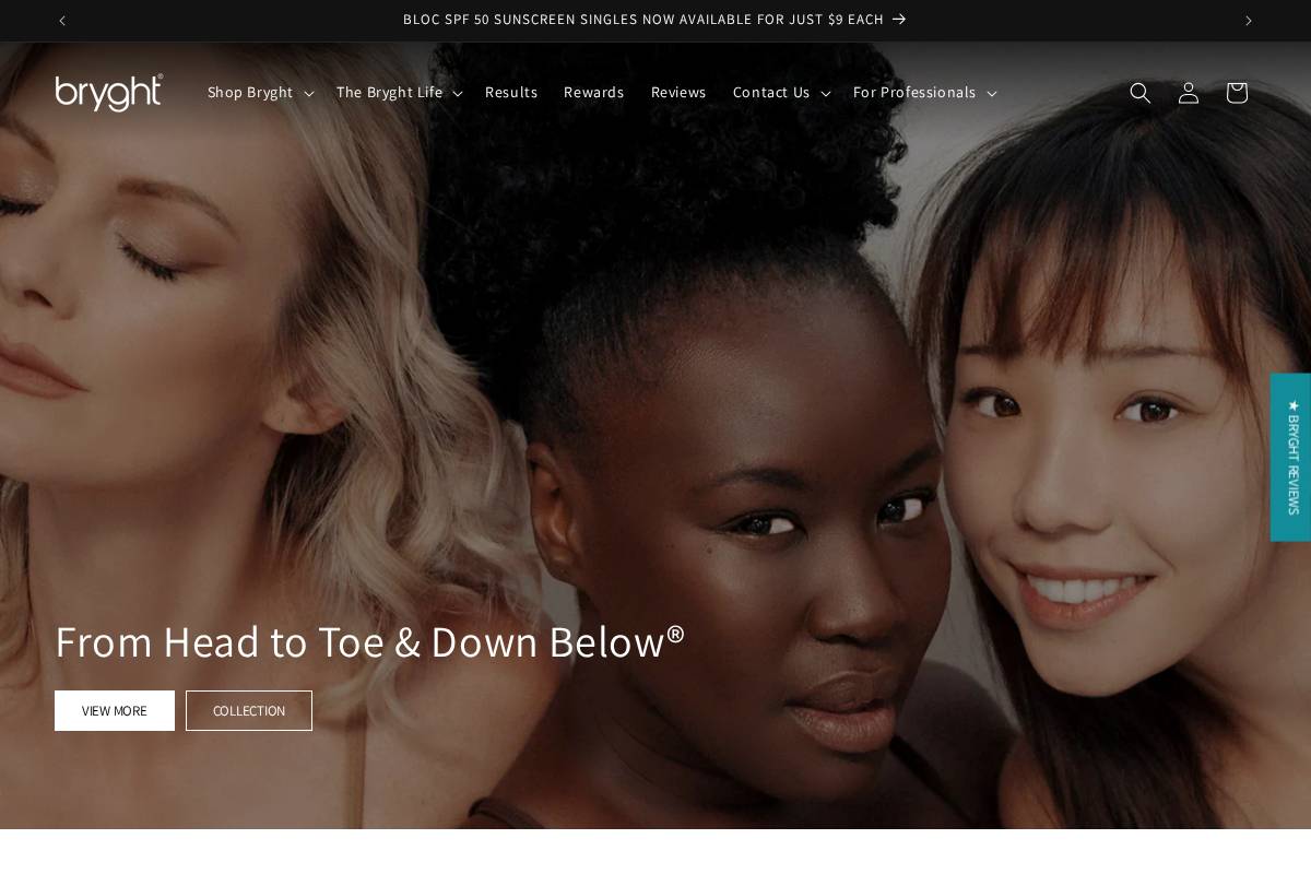 Bryght homepage screenshot