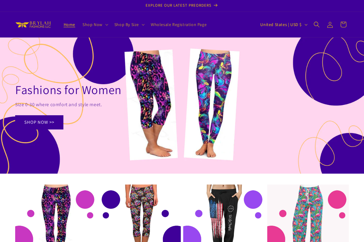 Brylah Fashions Wholesale homepage screenshot