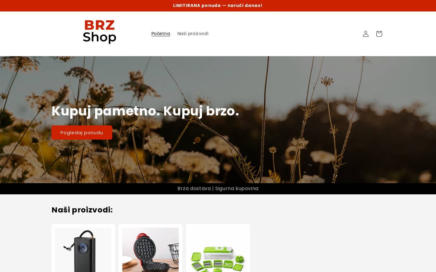 brzshop.com homepage screenshot
