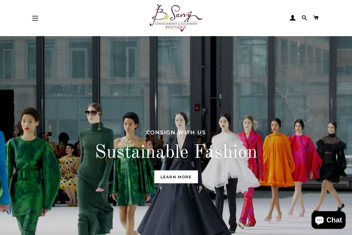bsavvyboutique.com homepage screenshot