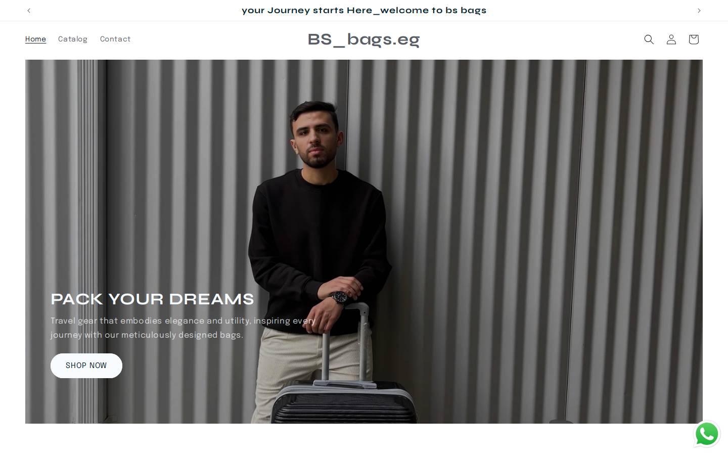 bsbags-eg.com homepage screenshot