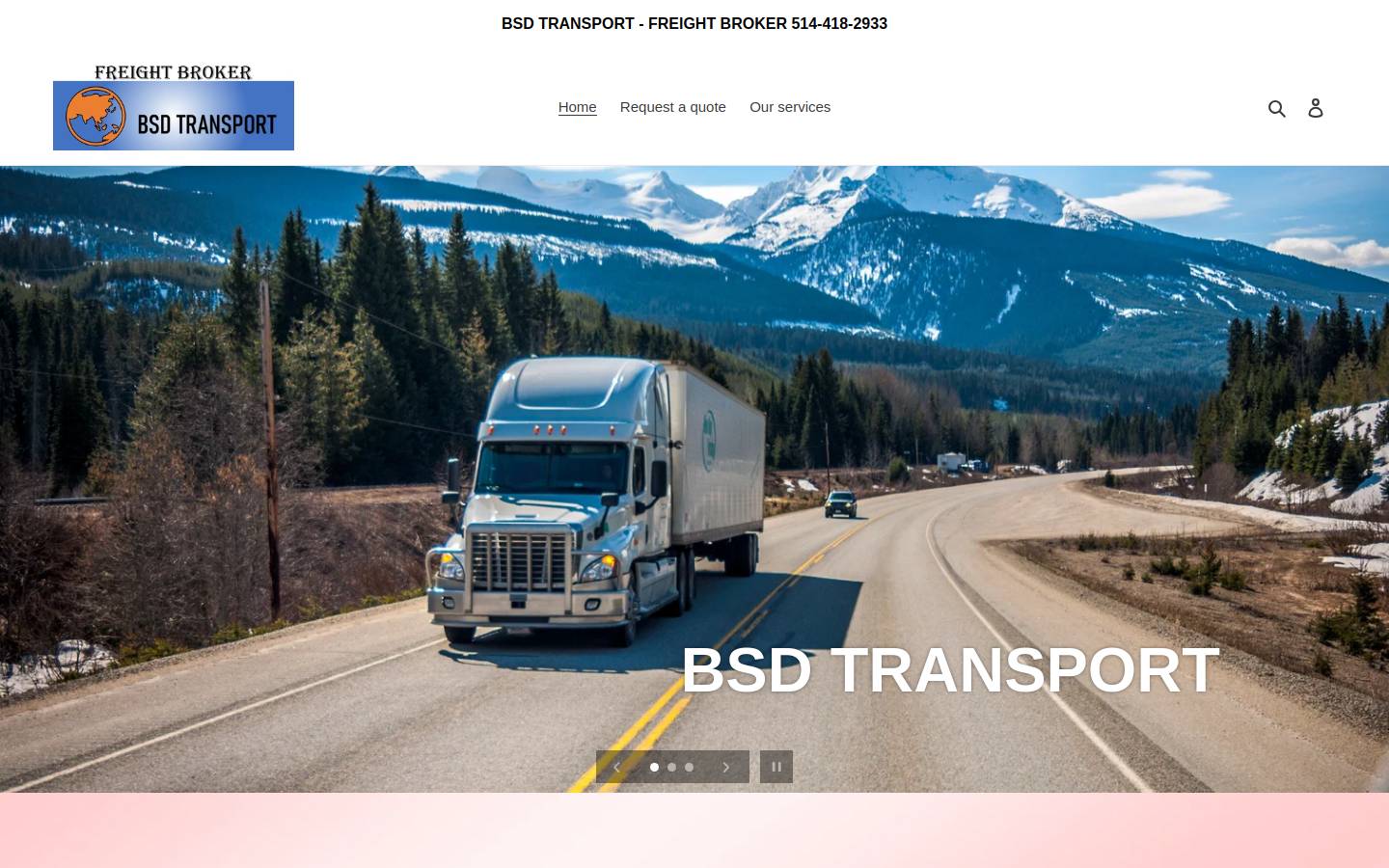 bsdtransport.ca homepage screenshot