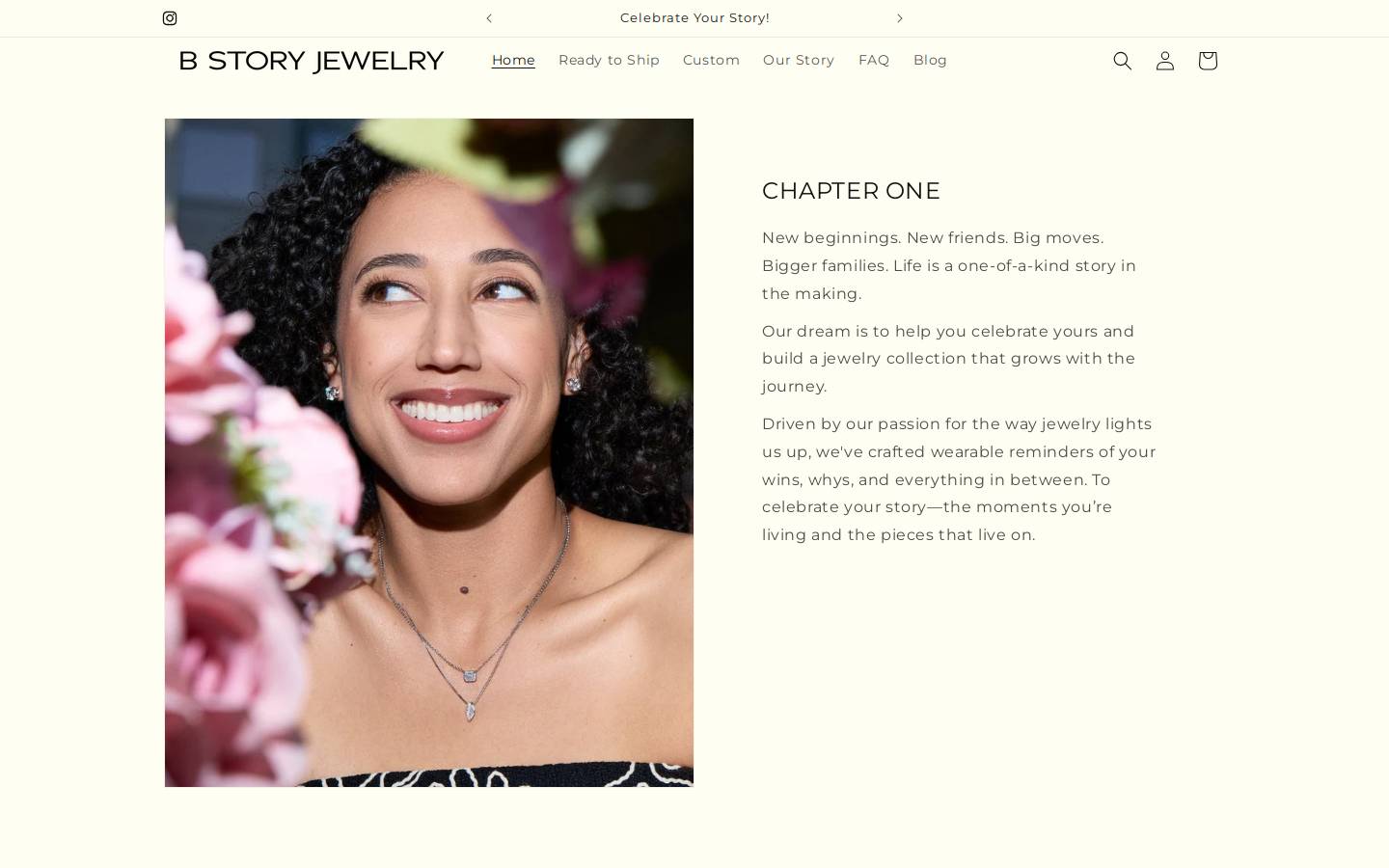 bstoryjewelry.com homepage screenshot