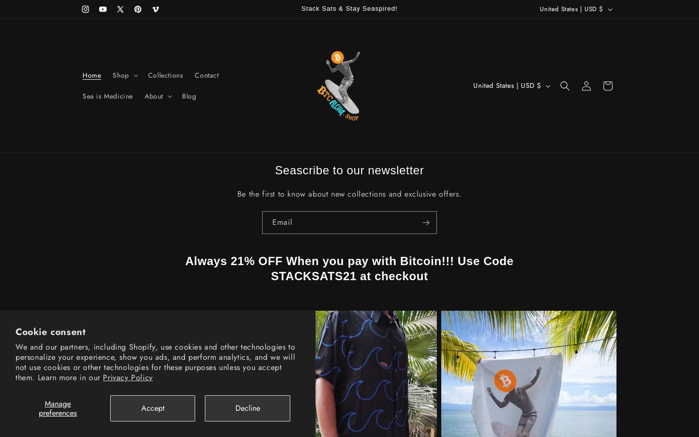 btcaloha.store homepage screenshot