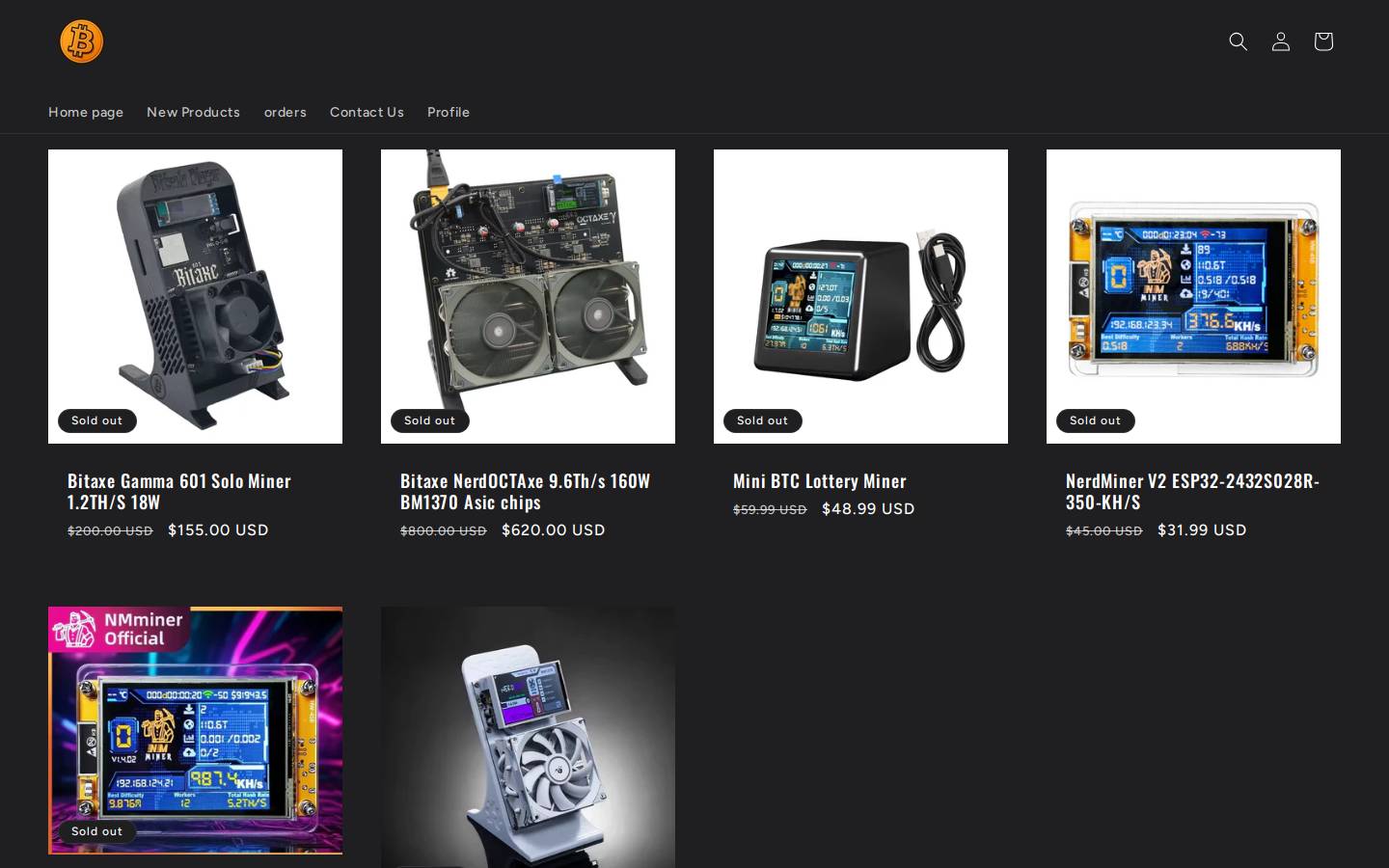 Btchomemining homepage screenshot