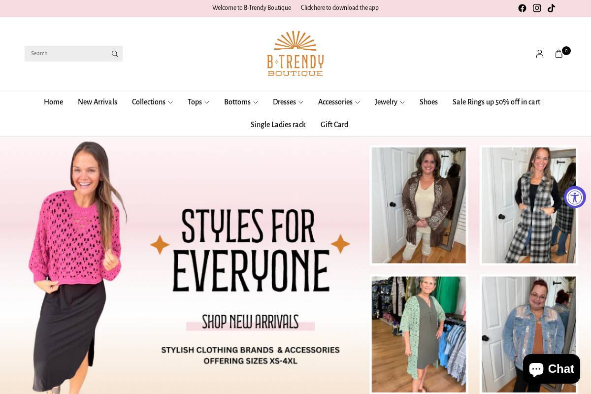 btrendywithcharina.com homepage screenshot