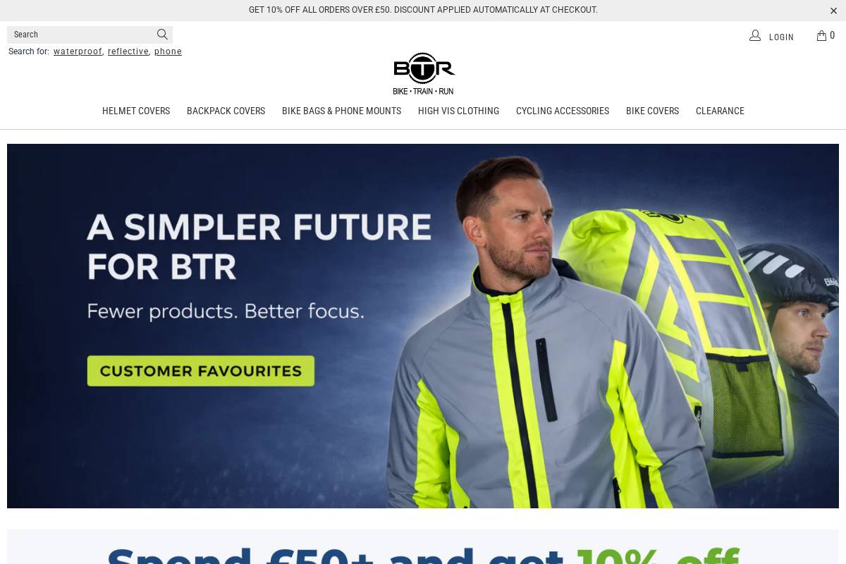btrsports.co.uk homepage screenshot