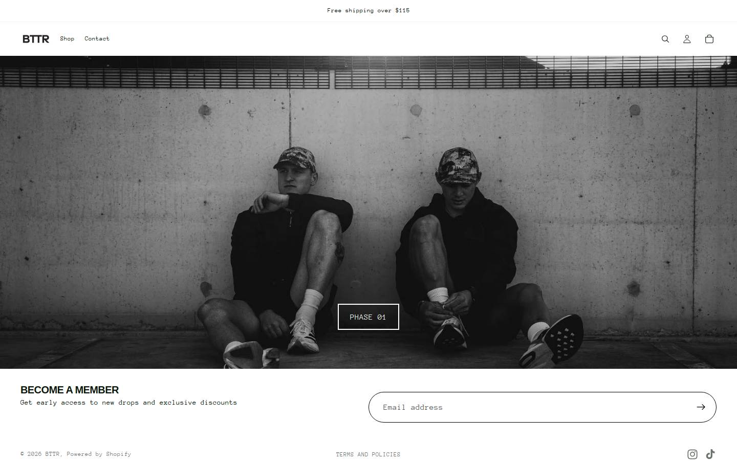 bttrperformance.com homepage screenshot