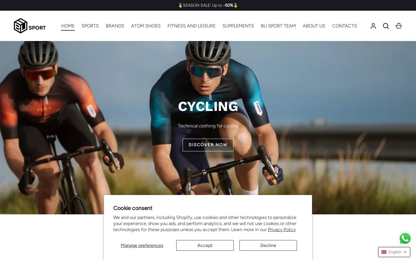 bu-sport.com homepage screenshot