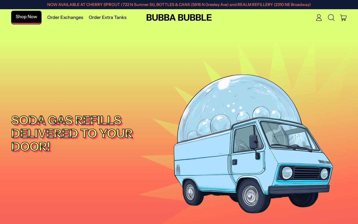 bubbabubble.com homepage screenshot