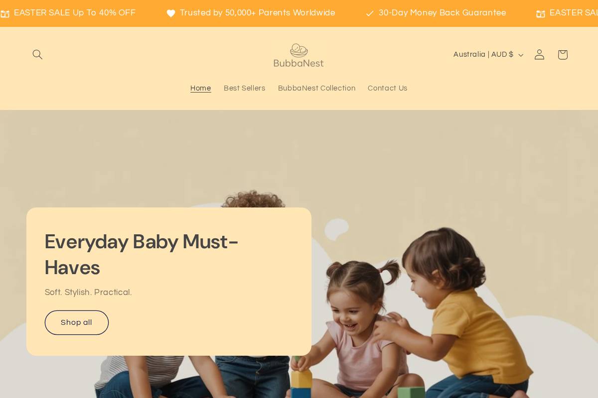 Bubbanest homepage screenshot