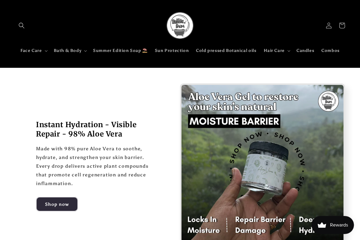 Bubblefarm homepage screenshot