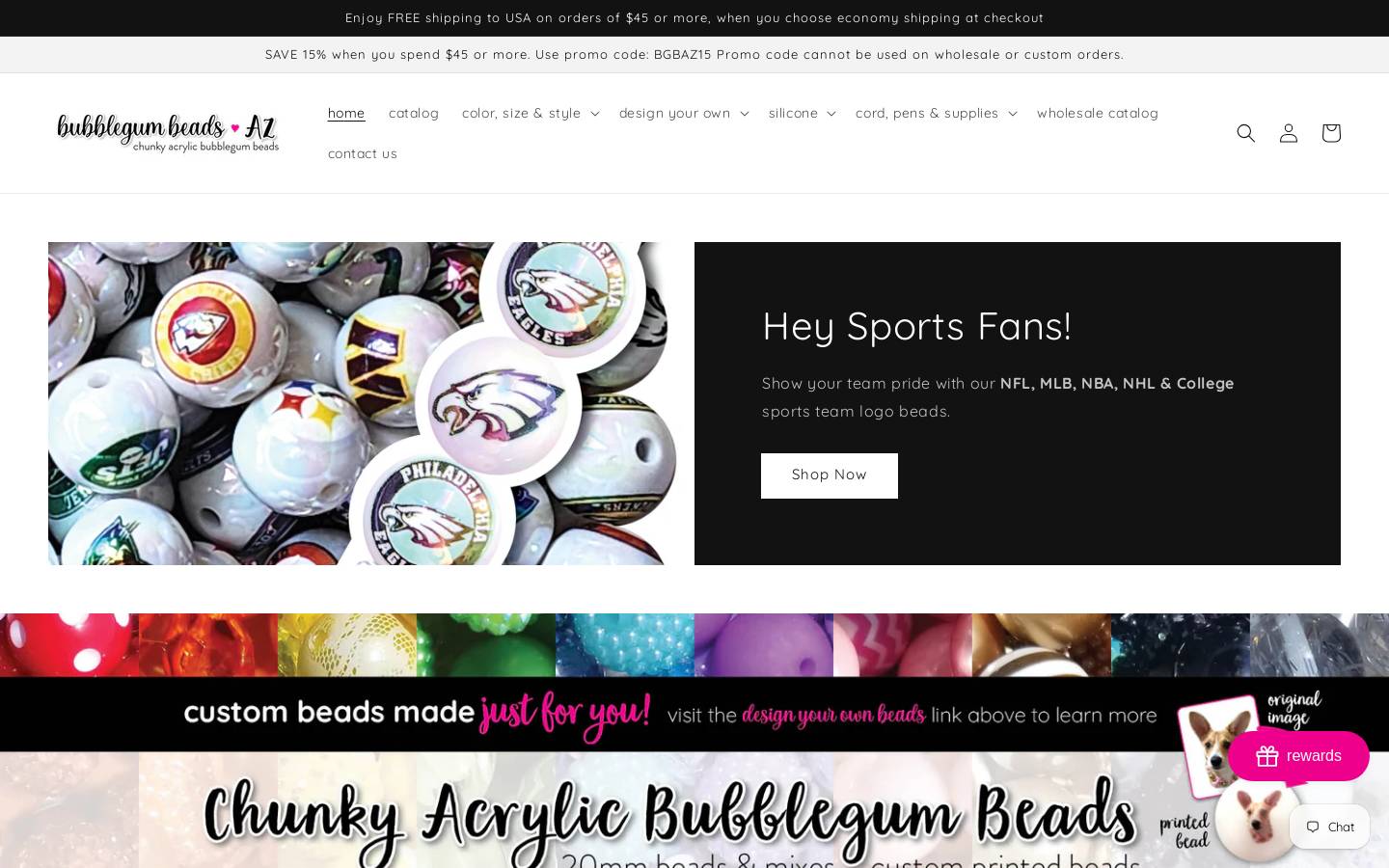 bubblegumbeadsaz.com homepage screenshot