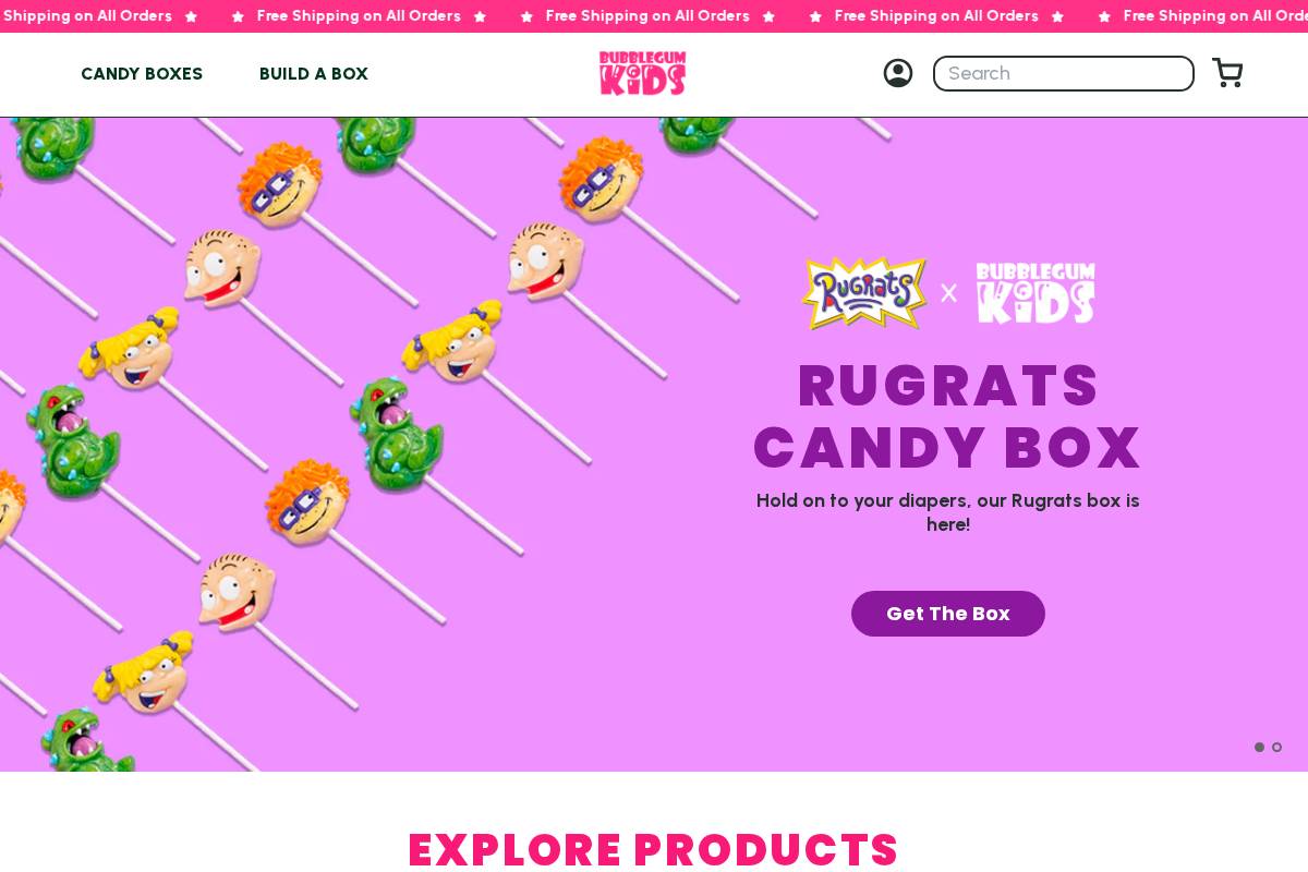 bubblegumkids.com homepage screenshot