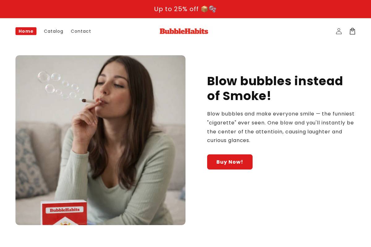 bubblehabits.com homepage screenshot