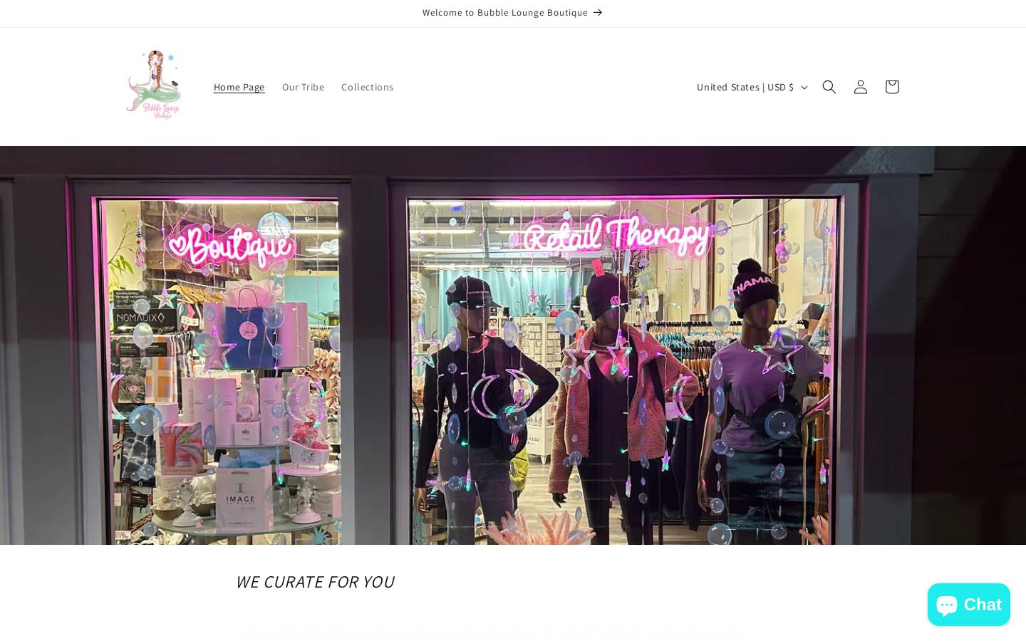 bubbleloungesc.com homepage screenshot