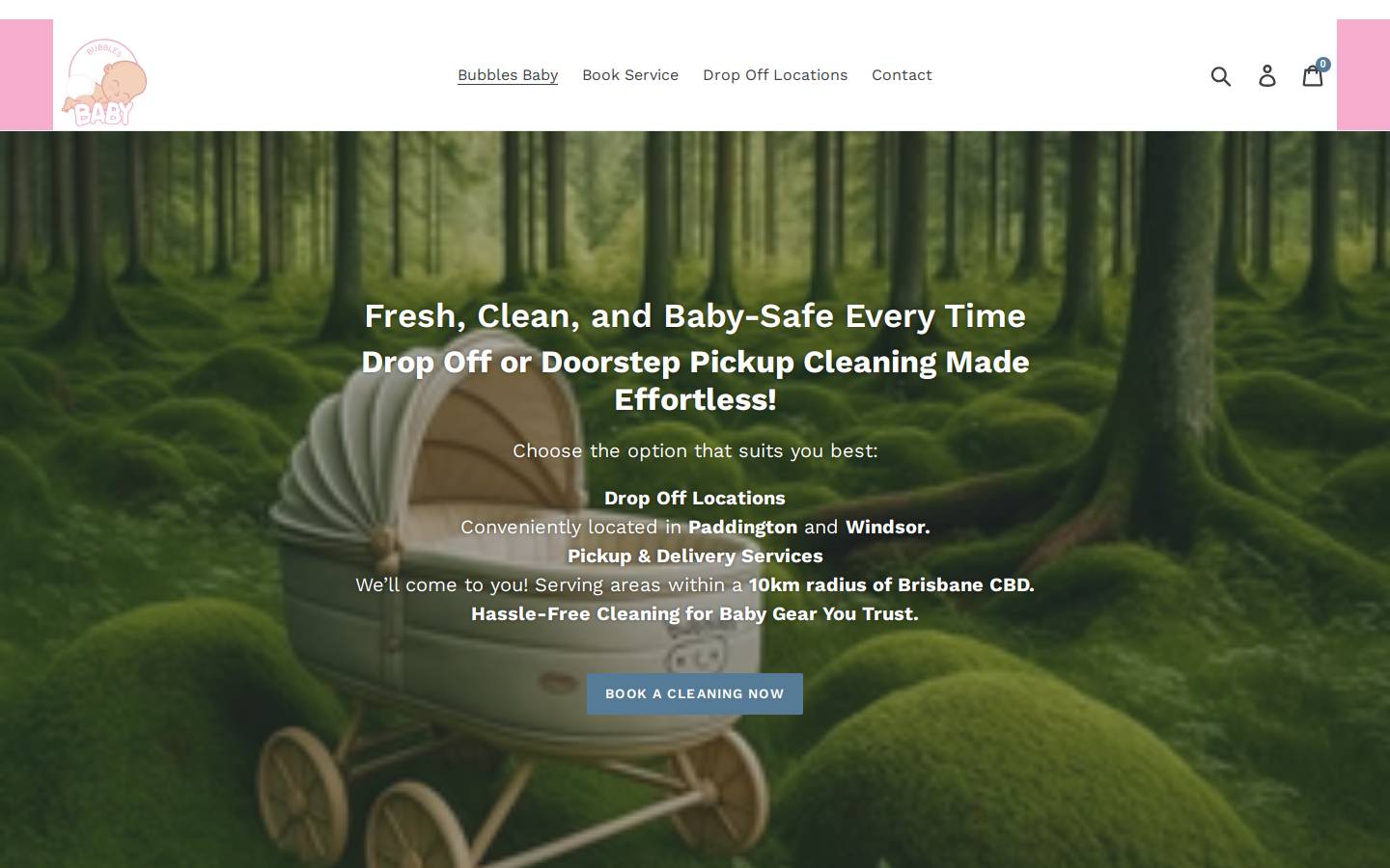 bubblesbaby.com.au homepage screenshot
