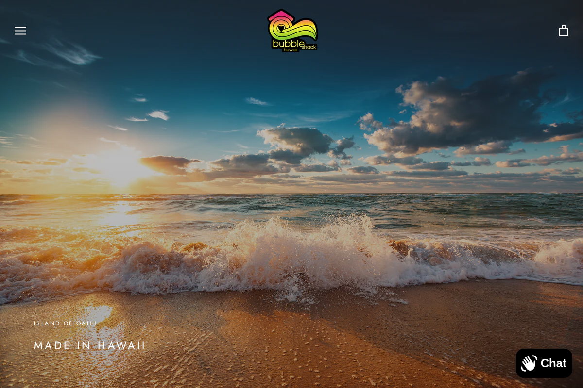 Bubbleshackhawaii homepage screenshot