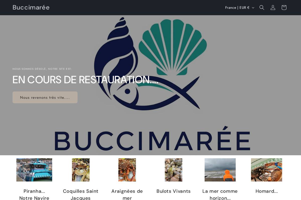 buccimaree.com homepage screenshot