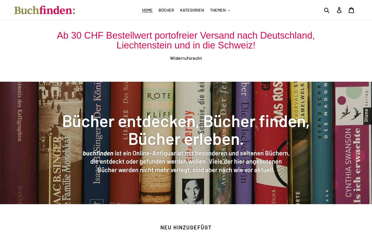 buchfinden.com homepage screenshot