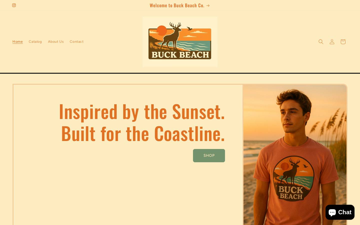 buckbeach.com homepage screenshot