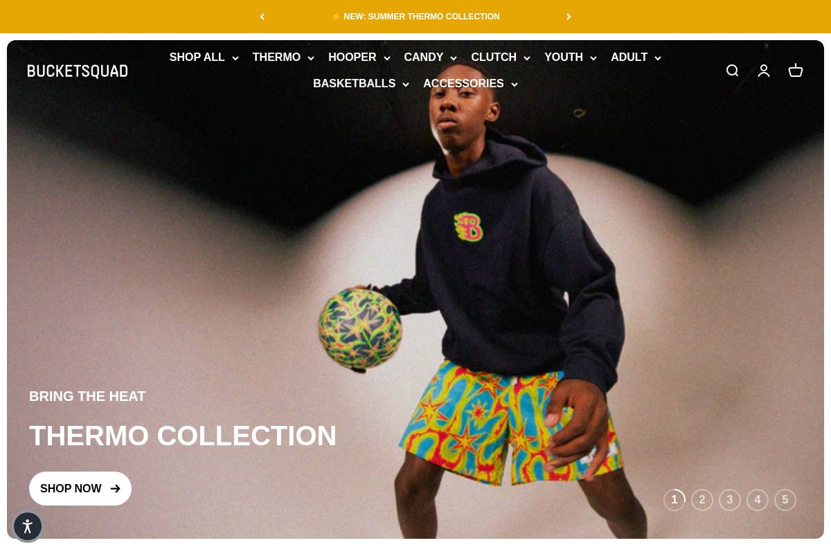 bucketsquad.com homepage screenshot