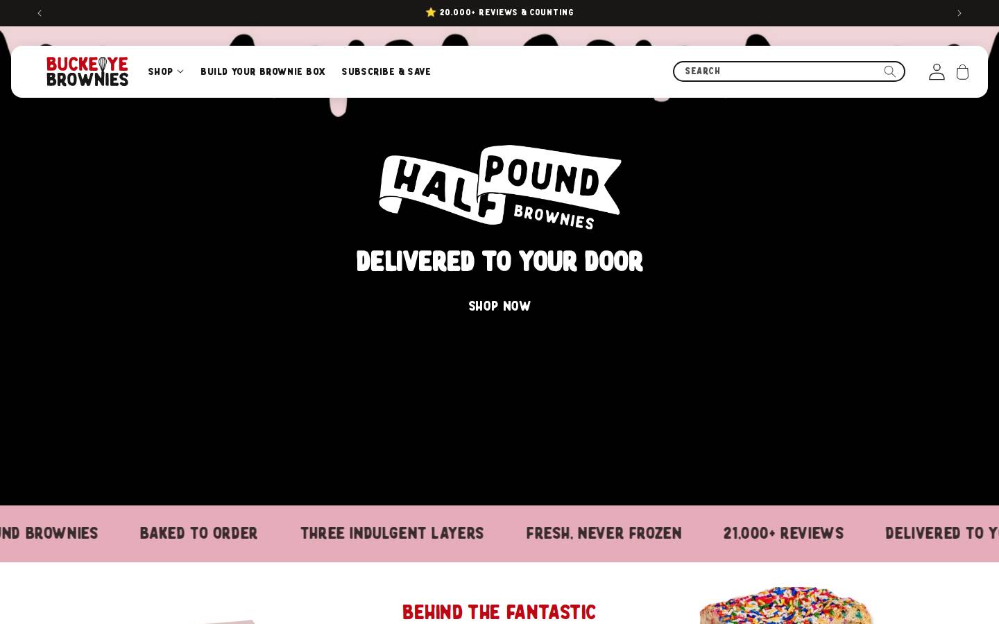 buckeyebrownies.com homepage screenshot