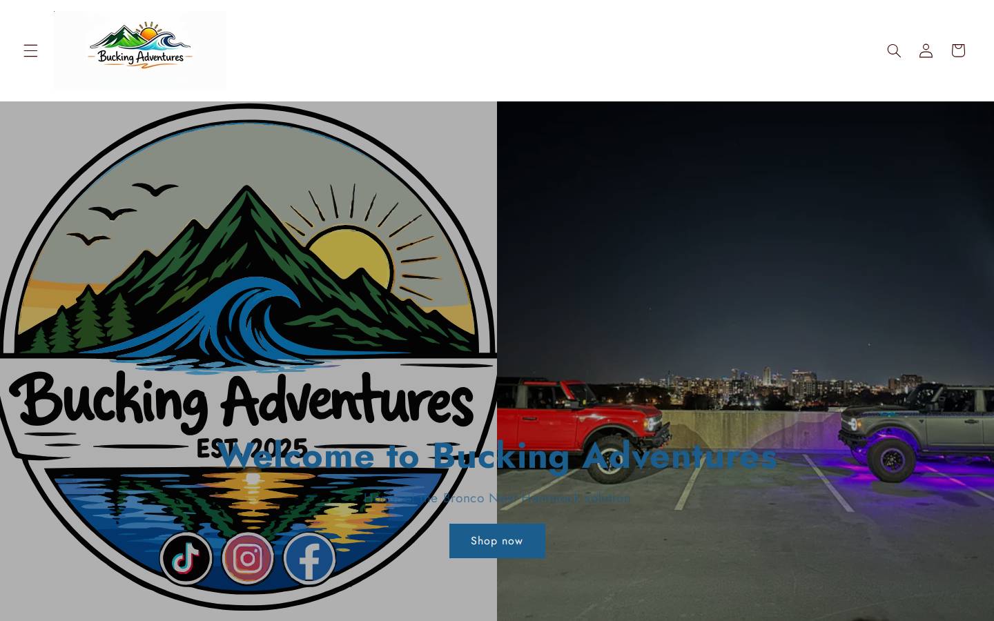 buckingadventures.com homepage screenshot