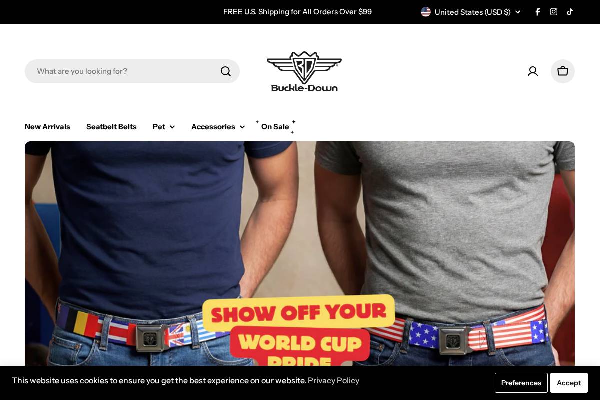 Buckle-Down Skategoods homepage screenshot