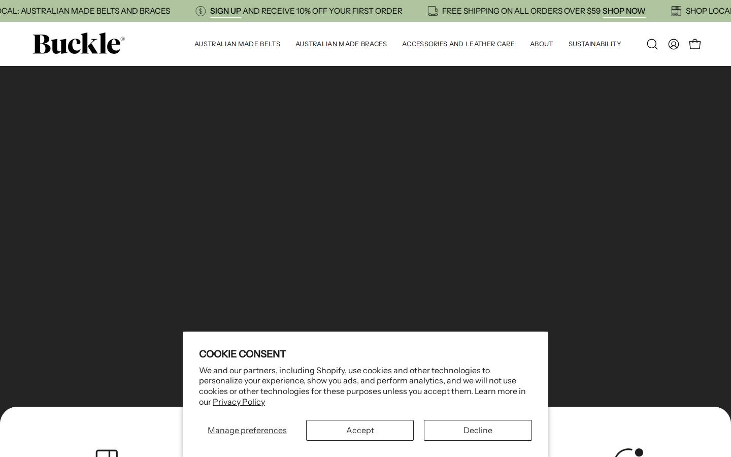 The Buckle homepage screenshot