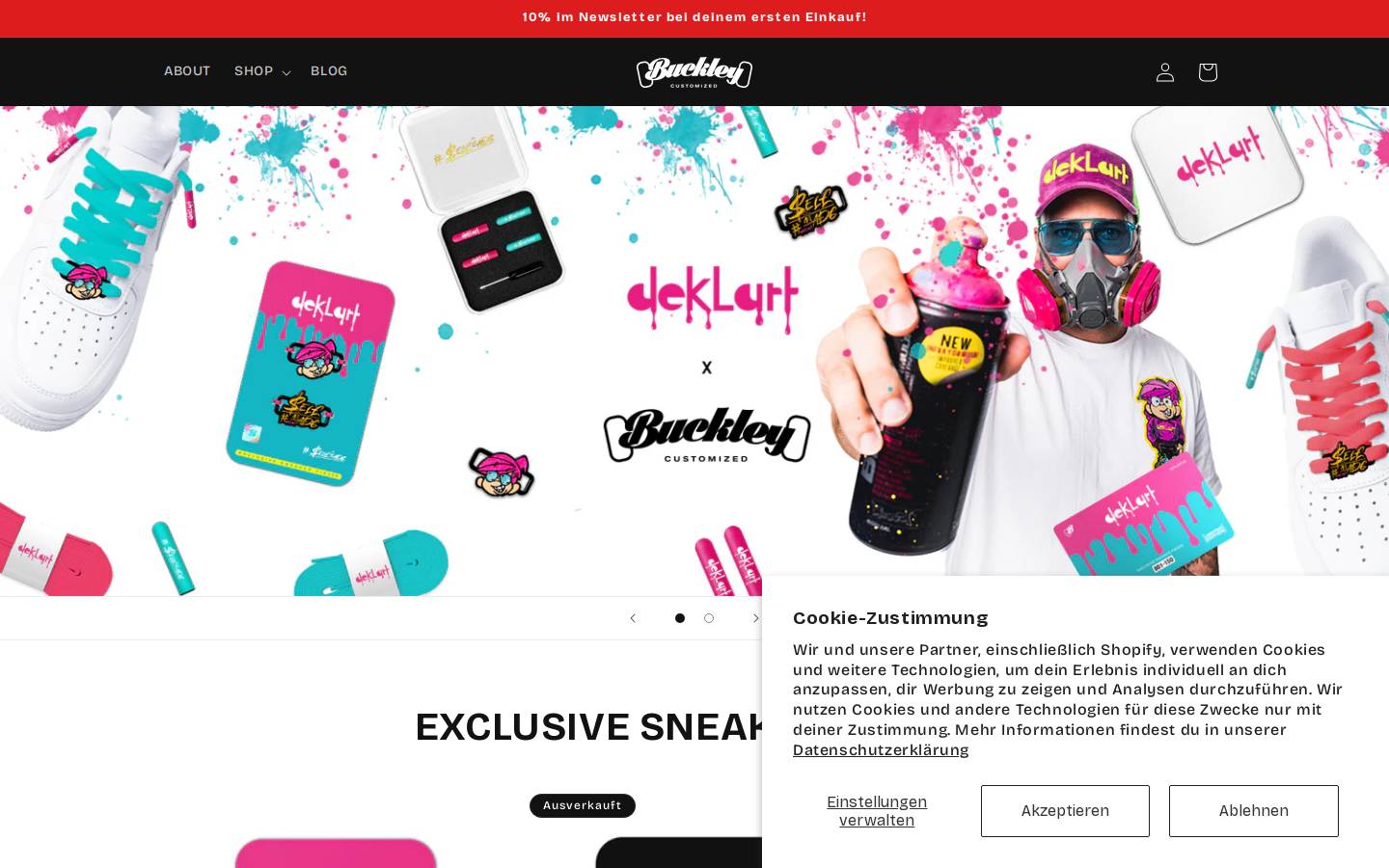 buckleycustomized.com homepage screenshot