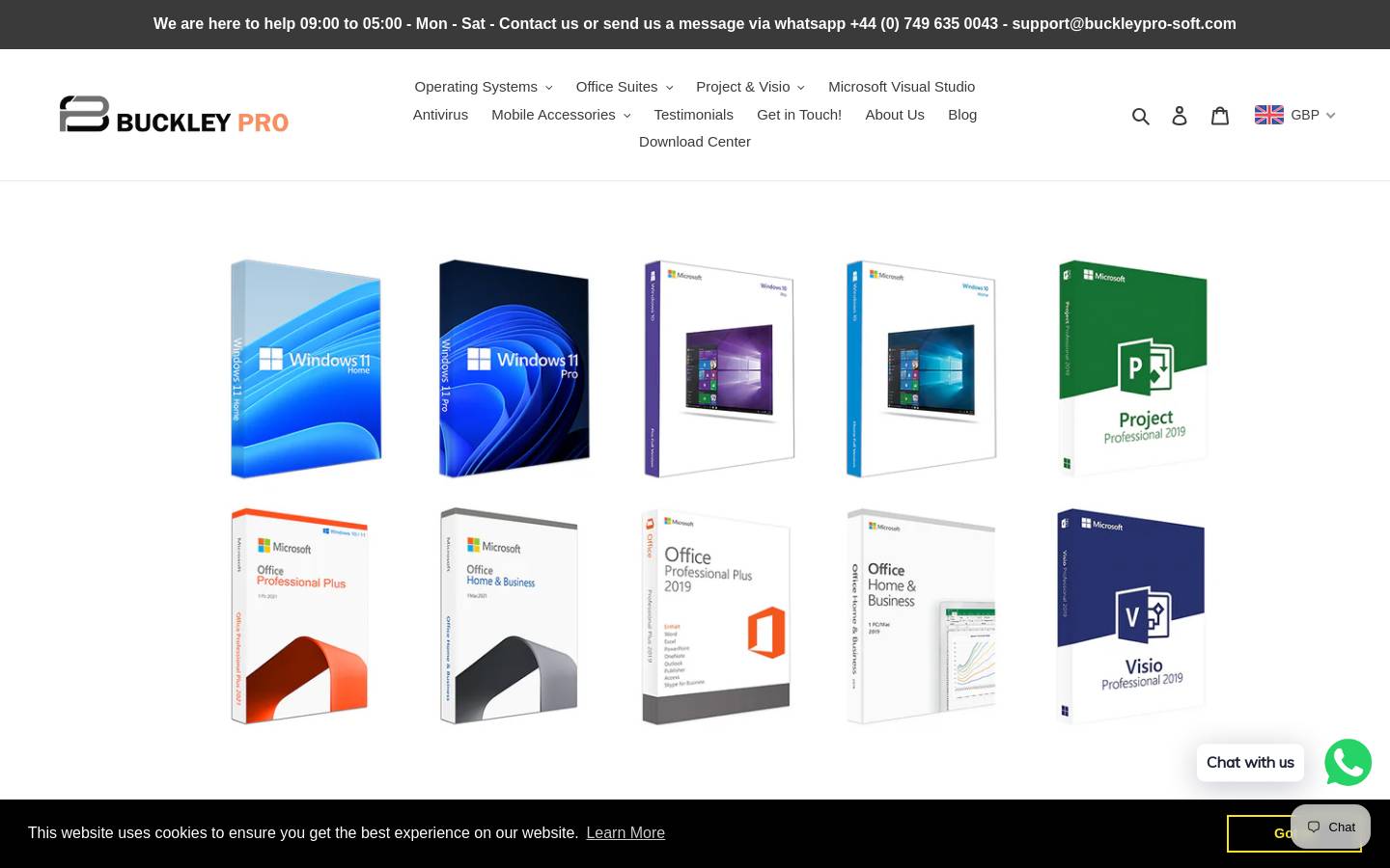 buckleypro-soft.com homepage screenshot