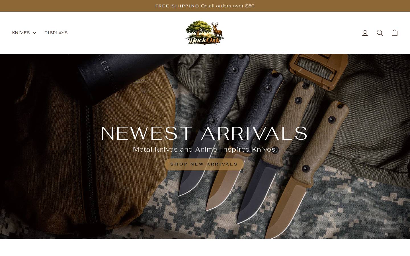 buckoak.com homepage screenshot