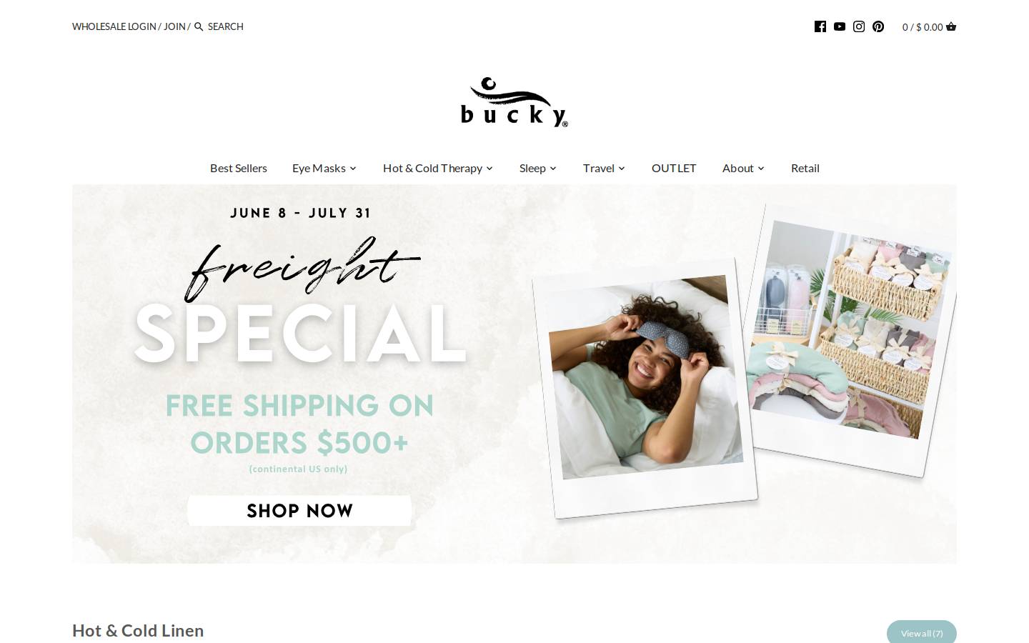 buckywholesale.com homepage screenshot