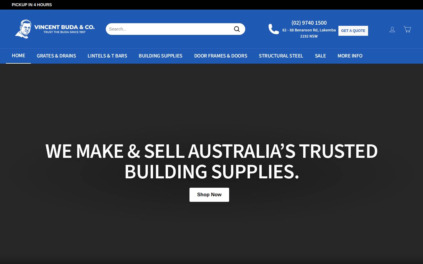 Buda homepage screenshot