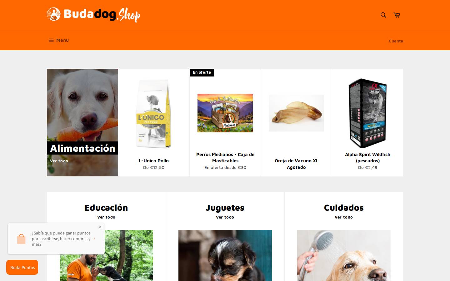 budadog.shop homepage screenshot
