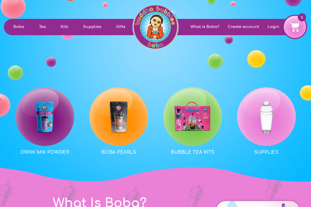 buddhabubblesboba.com homepage screenshot