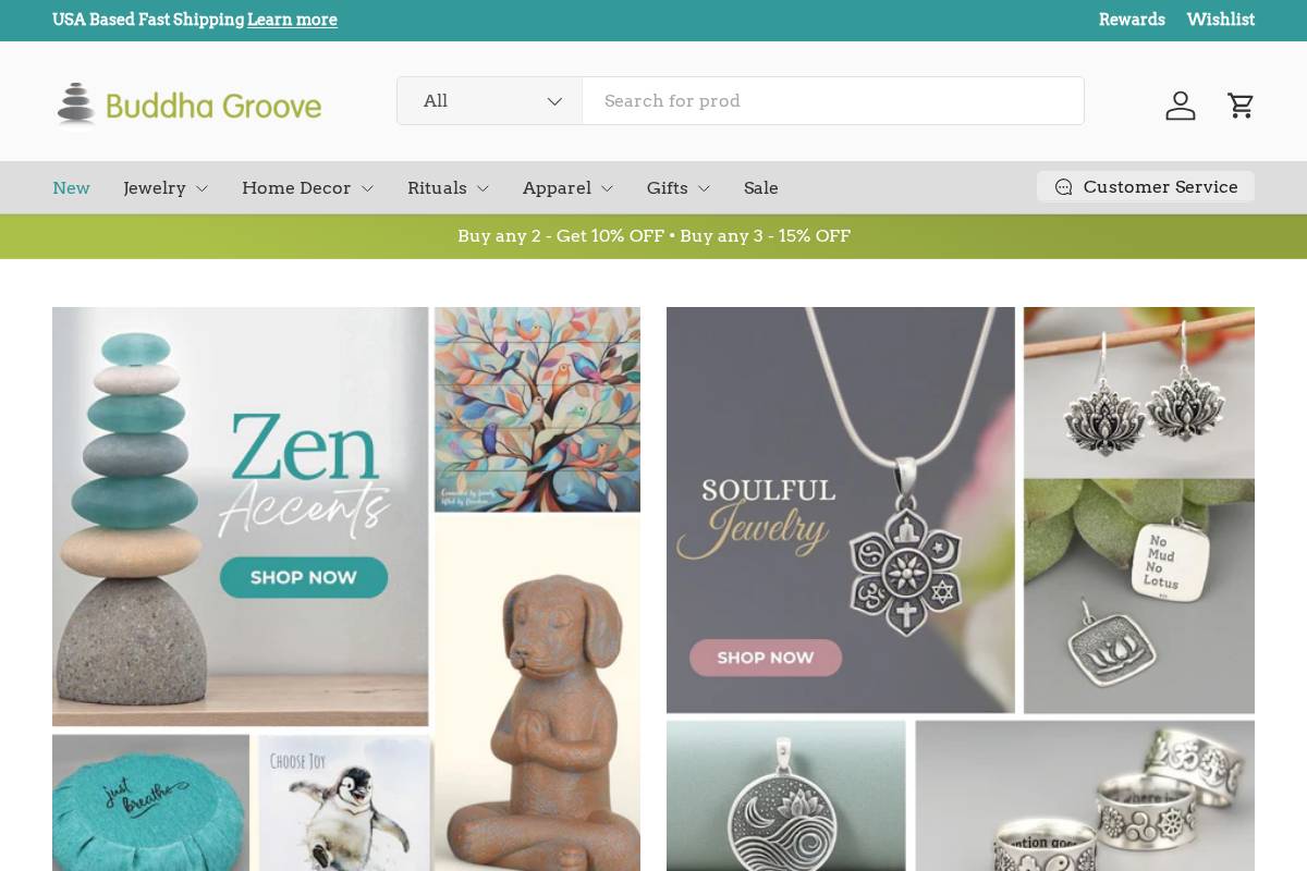 Buddha Groove homepage screenshot