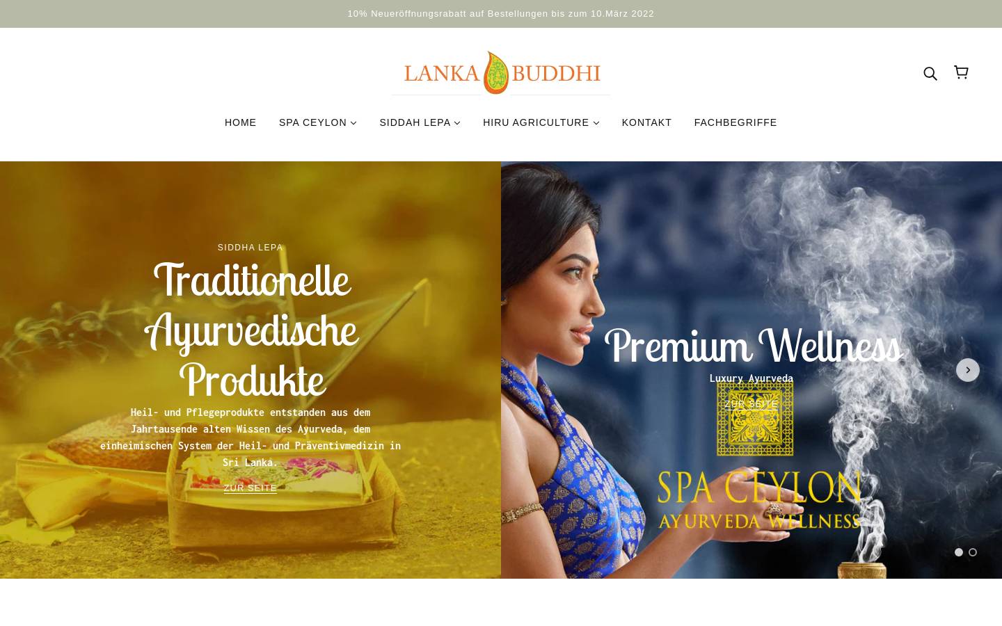 buddhishop.de homepage screenshot