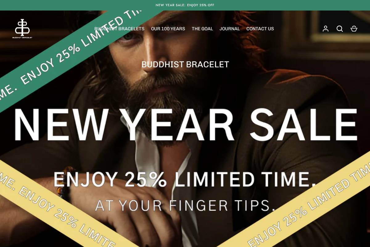 buddhistbracelet.com homepage screenshot