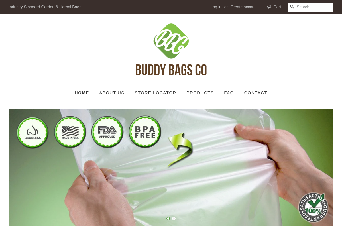 buddybagsco.com homepage screenshot