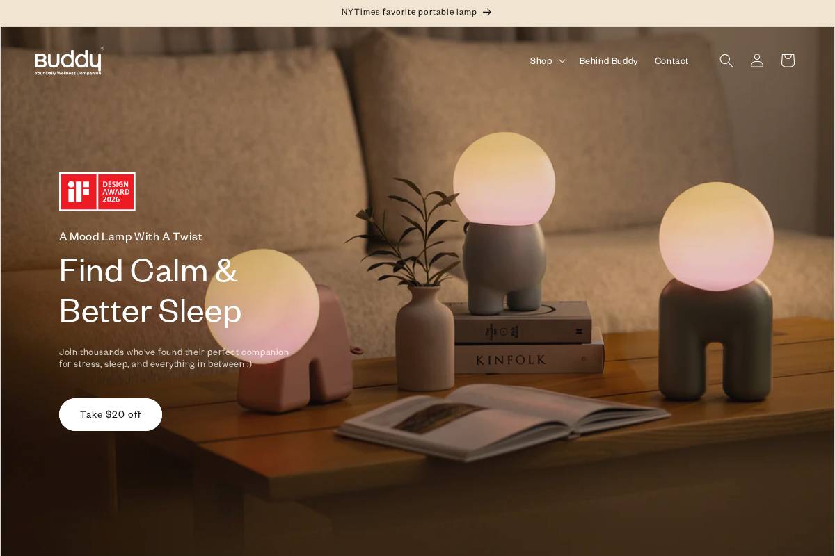 Buddydesign homepage screenshot