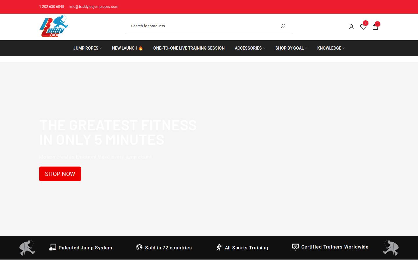 buddyleejumpropes.com homepage screenshot